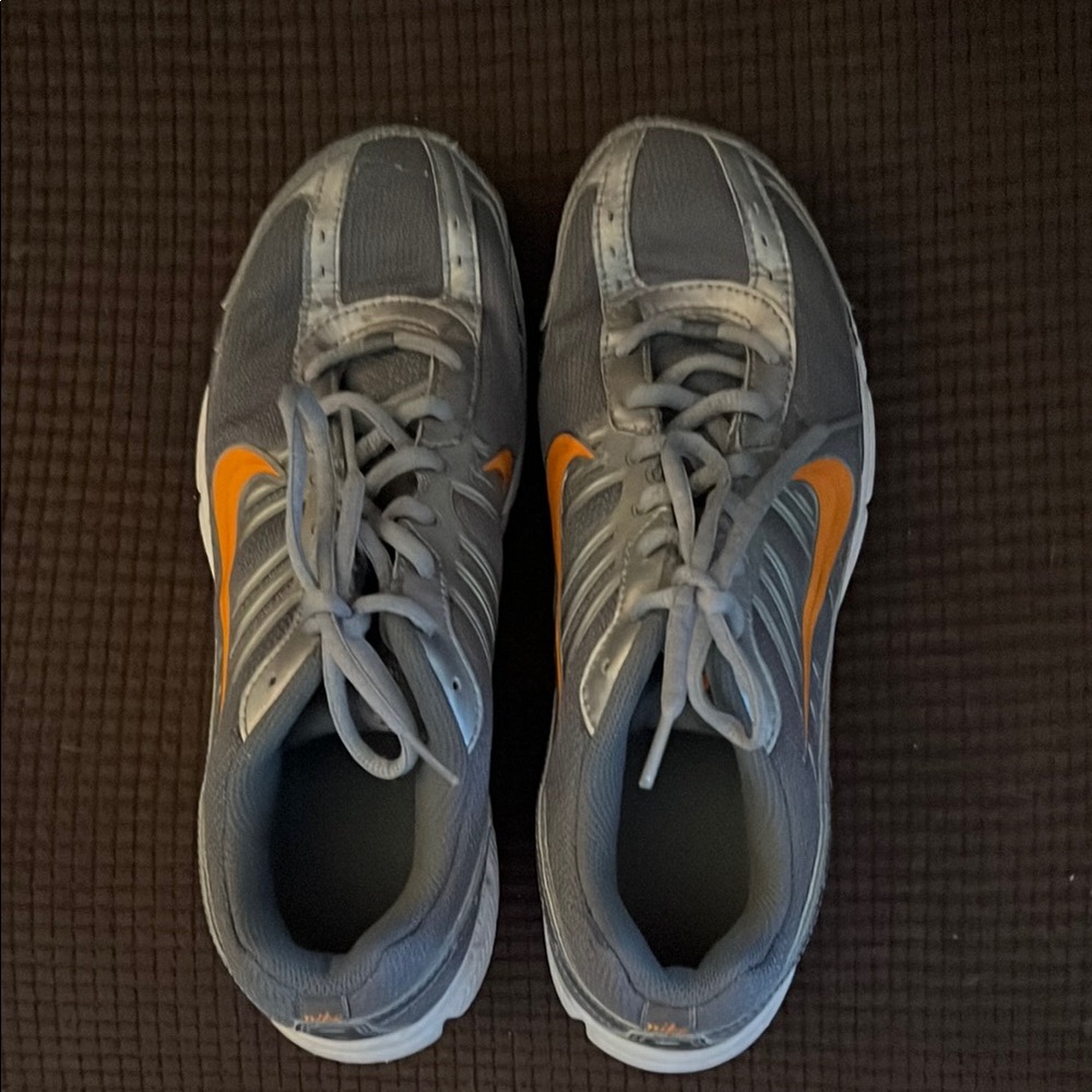 Nike Gray and Orange Athletic Shoes